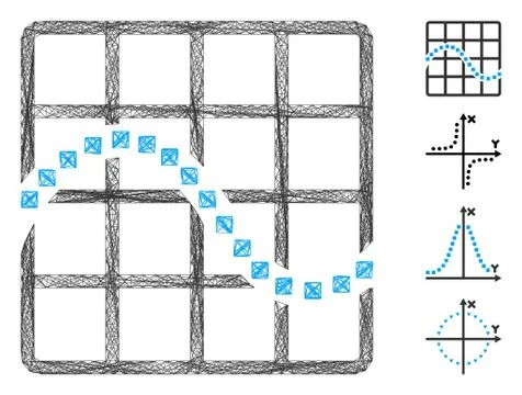 Linear Function Chart Vector Mesh Stock Illustration
