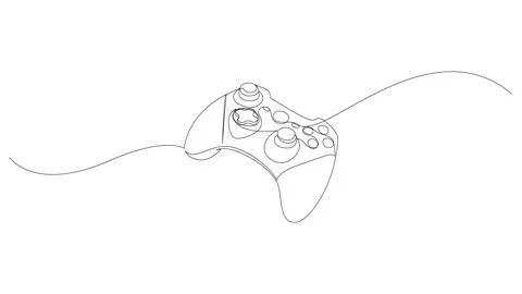 Linear Game Controller Horizontal Editable Stroke Illustration イラスト素材
