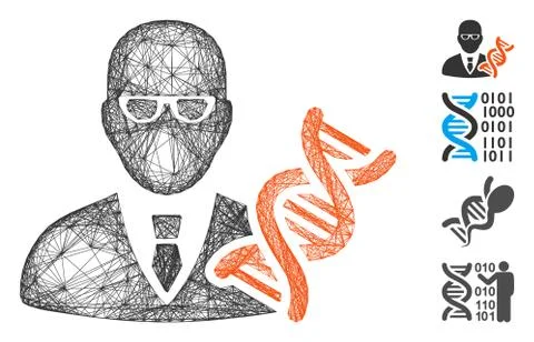 Linear Genetic Engineer Vector Mesh イラスト素材