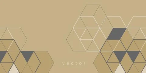 Linear geometric drawing. Abstract background from cubes and lines. Vector . Stock Illustration