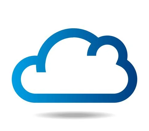 Linear, geometrical cloud in blue Stock Illustration