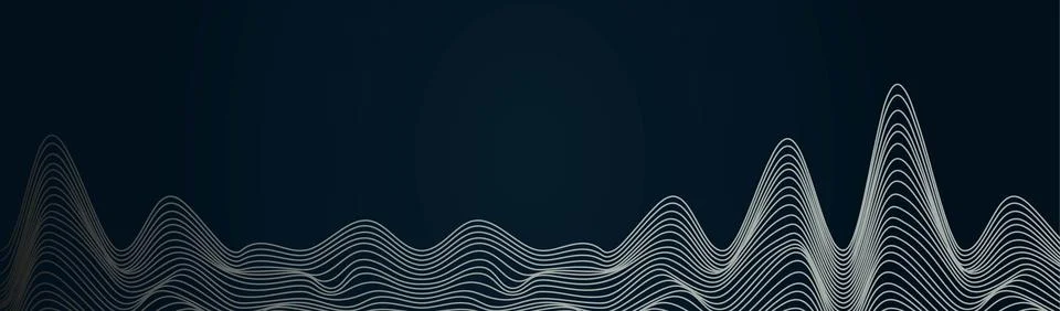 Linear Gradient abstract waves. Vector design banner poster. Minimalist modern Stock Illustration