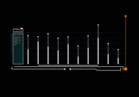 Linear graph chart element Stock Footage 201580141