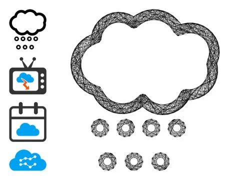 Linear Hail Weather Vector Mesh Stockillustratie