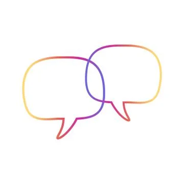 Linear Hand drawn Speech Bubbles, Rectangle Distorted Circles and Square Blan Illustrazione stock