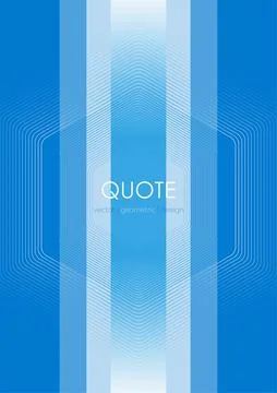 Linear hexagonal shape on the blue striped minimal background Stockillustratie