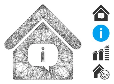 Linear Hint Building Vector Mesh Ilustración de archivo
