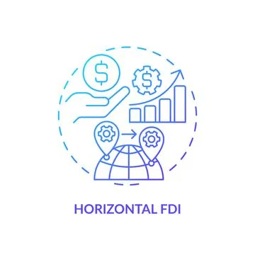 Linear horizontal FDI icon Stock Illustration