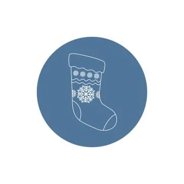 Linear  Icon  Christmas Sock Stock Illustration