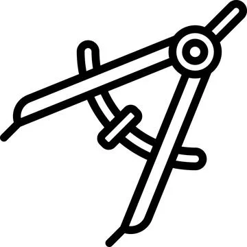 Linear icon compass for drawing as an editable outline for your design Foto stock