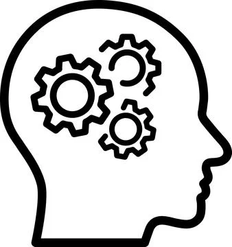 Linear icon of power skill as concept of new approach to business management Stock Photos
