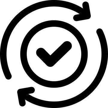 Linear icon of replace, swap or synchronize sign Stock Illustration