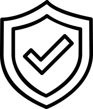 Linear icon of security check mark approval イラスト素材