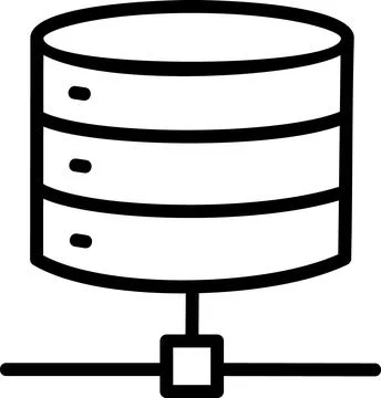 Linear icon of server database storage infrastructure Stock-Illustration