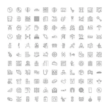 Linear icon set for web and user interface 스톡 일러스트