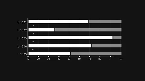 Linear illustration infographic Stock Footage 107077984