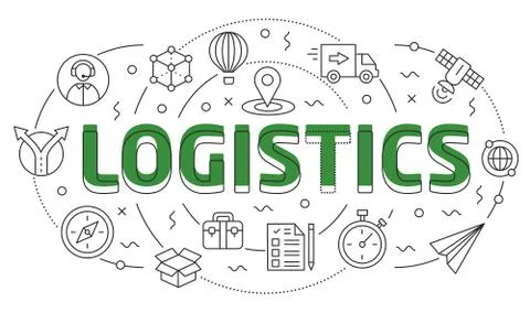 Linear illustration logistic Stock Illustration