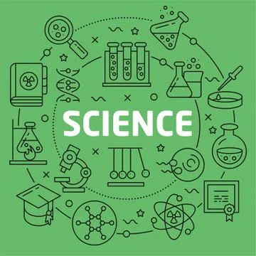 Linear illustration science Stock Illustration