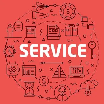 Linear illustration service Stock Illustration
