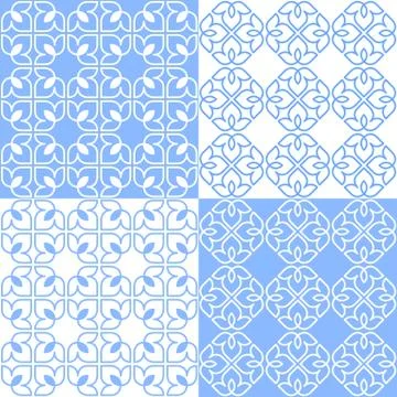 Linear Indian Lotus Pattern Stock Illustration