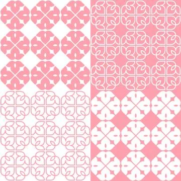 Linear Indian Lotus Pattern Stock Illustration