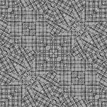 Linear Intricate Geometric Seamless Pattern Digital style technique modern... Stock Photos