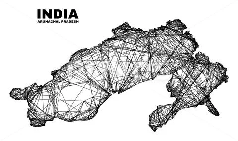 Arunachal Pradesh Map Drawing | Arunachal Pradesh Ka Map | Arunachal Pra...  | India map, Map, Poster on