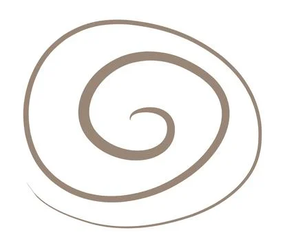 Linear isolated irregular spiral on white background. Vector Simple icon draw Stock Illustration