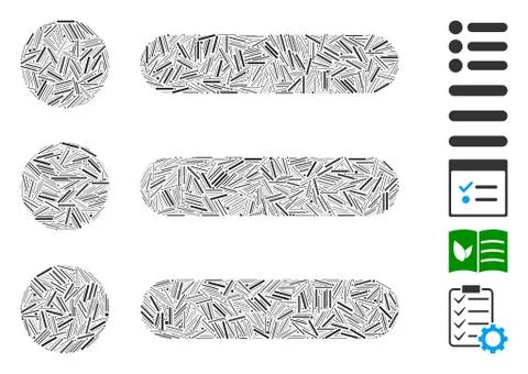 Linear Items Icon Vector Collage Stockillustratie