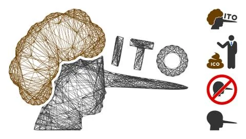Linear ITO Liar Vector Mesh Stock Illustration