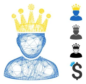 Linear King Admin Vector Mesh Stockillustratie