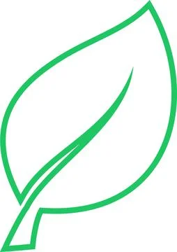 Linear leaf icon as an environment responsibility concept Stock Illustration
