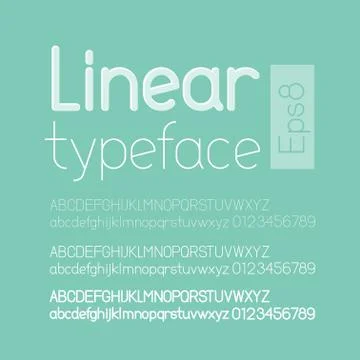 Linear letters and numbers Stock-Illustration