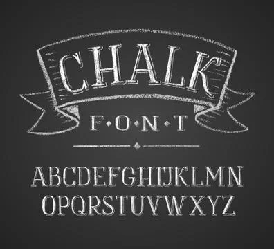 Linear letters and numbers 스톡 일러스트