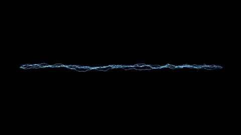 Linear Lightning Direct Laser Beam Spark Strike Atmospheric Layer Against Black Stock Footage 338098044