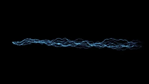 Linear Lightning Horizon Laser Beam Atmospheric Layer On Black Background Stock Footage 339696842