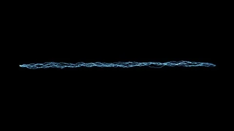 Linear Lightning Laser Beam Strike Compositing Element On Black Screen Stock Footage 338097460
