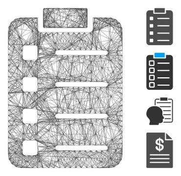 Linear List Pad Vector Mesh Illustrazione stock