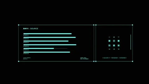 Linear loading hud elements. Loading bar lines Stock-Footage 199309570