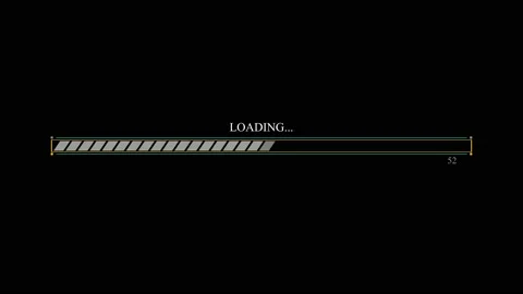 Linear loading hud elements. Loading bar from 0 to 100 Stock Footage 201580382