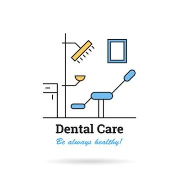 Linear logo - dental office イラスト素材