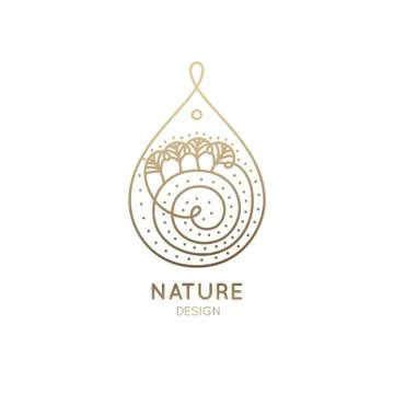 Linear logo nature Stock Illustration