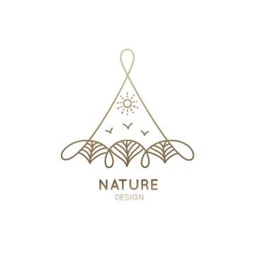 Linear logo nature Stock Illustration