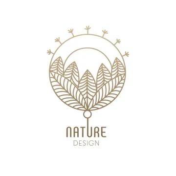 Linear logo nature Stock Illustration