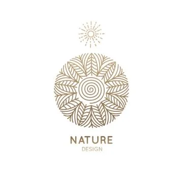 Linear logo nature Stock Illustration
