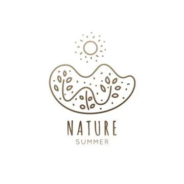 Linear logo summer Stock Illustration