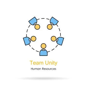 Linear logo - Team Unity Stock Illustration