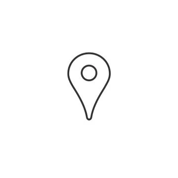 Linear map pin icon, location marker イラスト素材