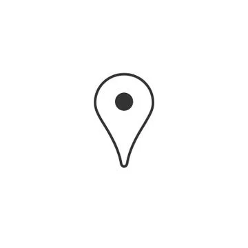 Linear map pin icon, location Stock Illustration