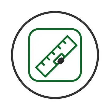 Linear measurement icon design for accurate dimensions and technical specif.. Stock Illustration